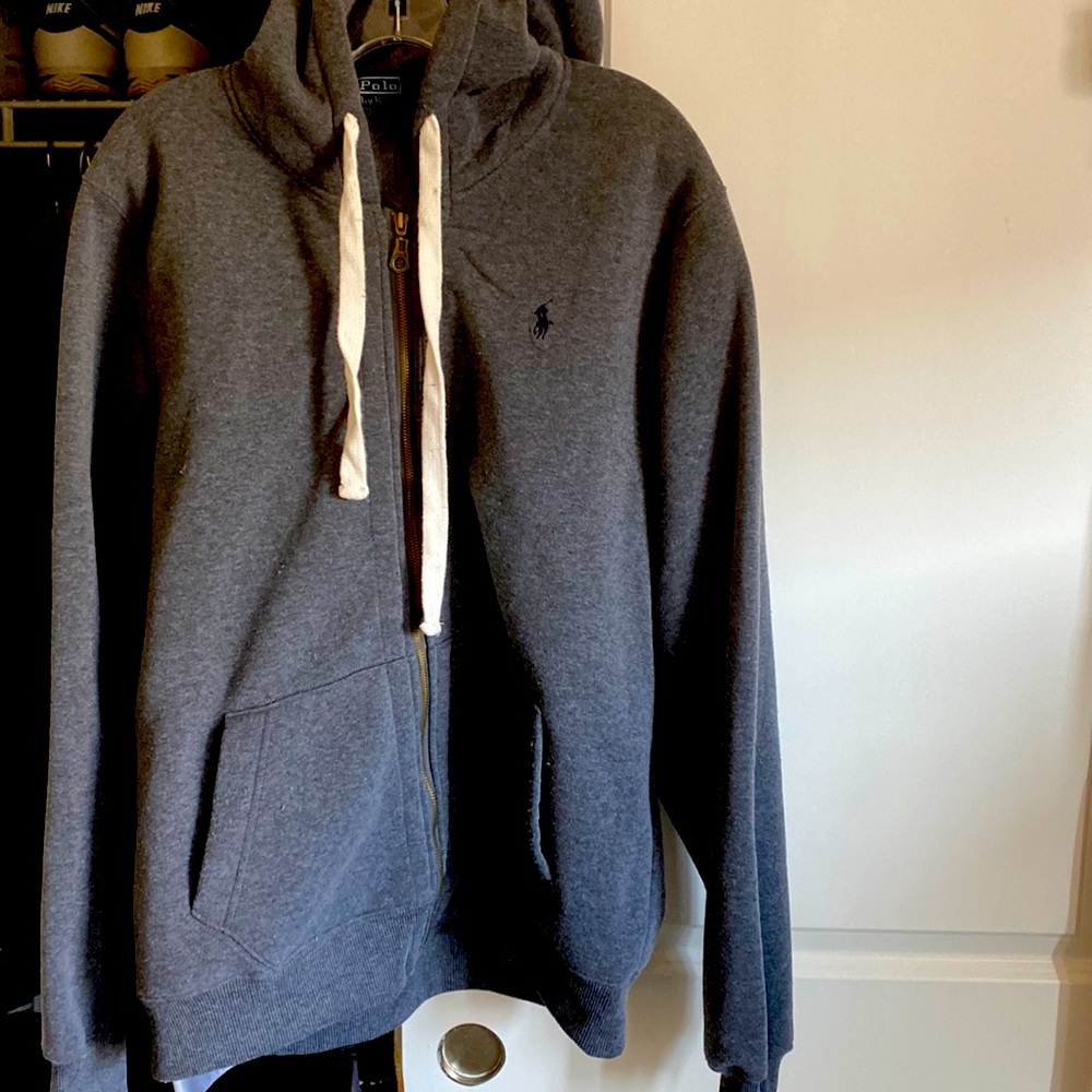 Dark gray Polo hoodie. Size Xtra Large